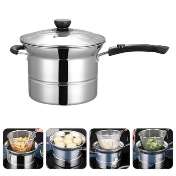 

1 set of Useful Practical Durable Multifunctional Cooking Pot Steam Pot Instant Noodle Pot Stew Pot