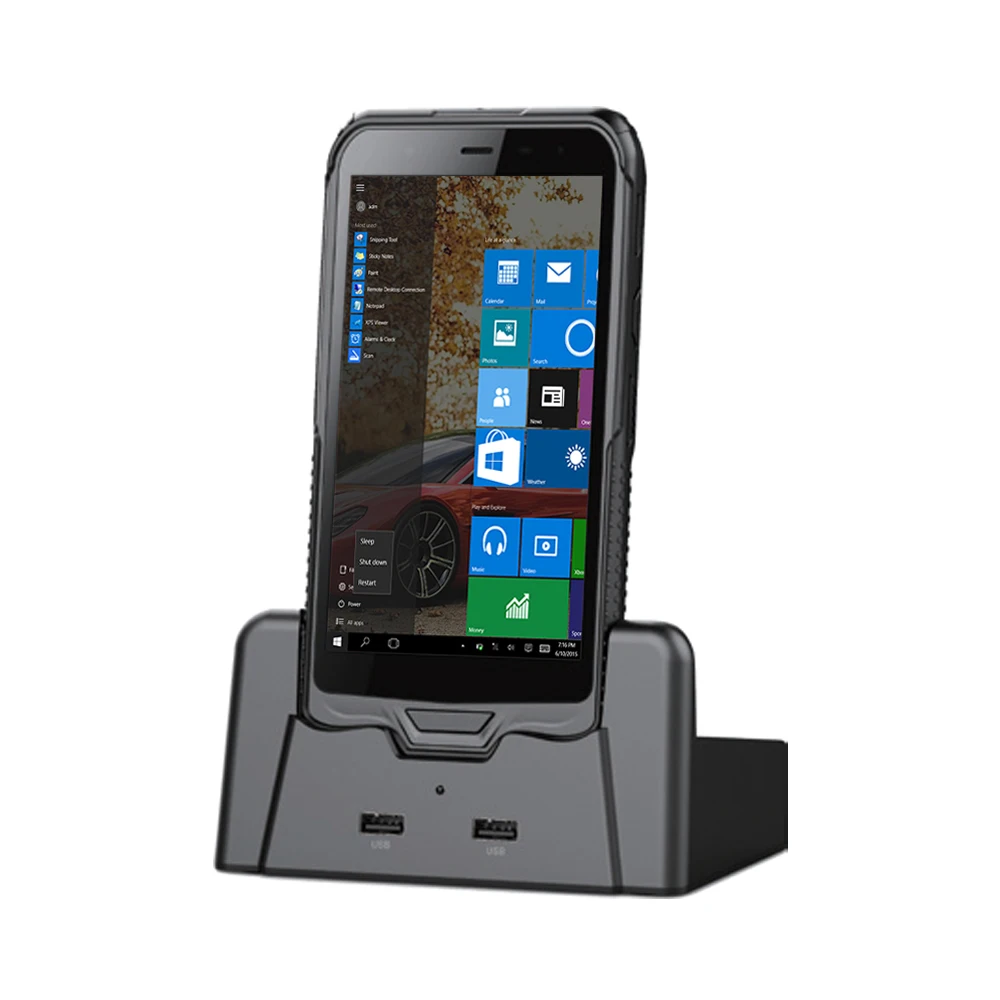 US $450.00 6 Inch Rugged Windows 10 OS Tablet With 4G RAM 64G ROM 1D 2D Barcode Scanner Wifi Bluetooth GPS GSM3G Camera