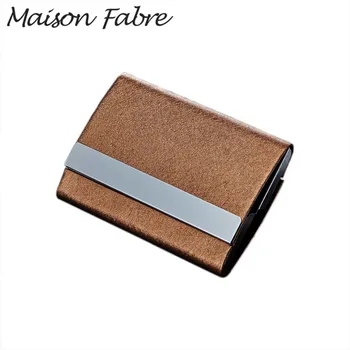 

Maison Fabre bag Business men women vintage wallet Stainless steel Card Holder Box Metal ID Card Holder coins Credit card Case