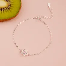 Горячая Распродажа, модные ювелирные изделия, Стерлинговое Серебро 925 пробы, браслеты, цветок, розовый циркон, стильный этнический стиль, женские браслеты