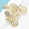 Wuli&baby Rhinestone Pumpkin Cart Brooches For Women Fairy Tales Cart Party Casual Brooch Pins Gifts ► Photo 3/3