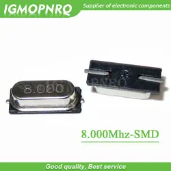 50 шт. SMD HC-49S 8 МГц 8,000 20ppm 20pF Кварцевый резонатор с украшением в виде кристаллов