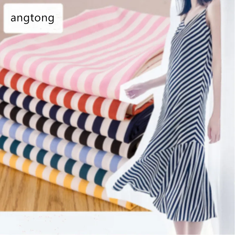1 метр эластичная полосатая шифоновая ткань непрозрачная для летнего платья юбка ткань T361