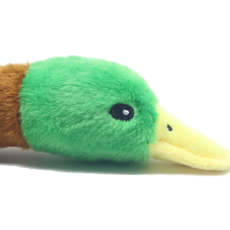 Adorable Plush Duck Squeaky Dog Chew Toy with Cleaning Rope