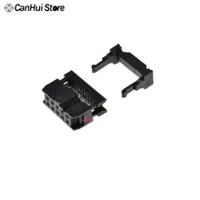 10 шт. FC-10p IDC разъем шаг 2,54 мм JTAG ISP разъем двухрядный женский 2x5PIN 10PIN 10P для DC3 IDC BOX разъем для кабеля