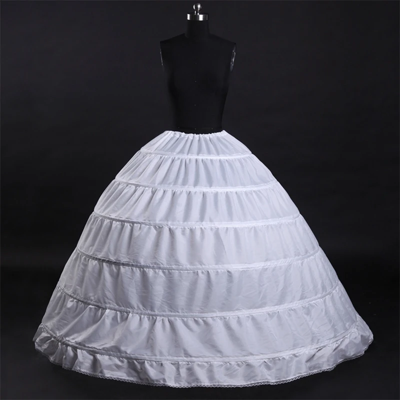 Goede Lange Witte Plus Size Vrouwen Crinoline 6 Hoops Organza Rockabilly Petticoat Onderrok Pluizige
