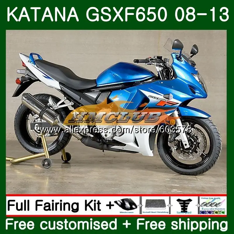 GSX650F для Suzuki Katana GSXF 650 08 09, 10, 11, 12, 13, 14, 14CL. 67 синий хорошее GSXF650 2008 2009 2010 2011 2012 2013 обтекатель