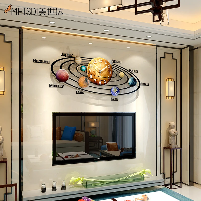 Часы наручные MEISD кварцевые настенные в современном стиле большие бесшумные для