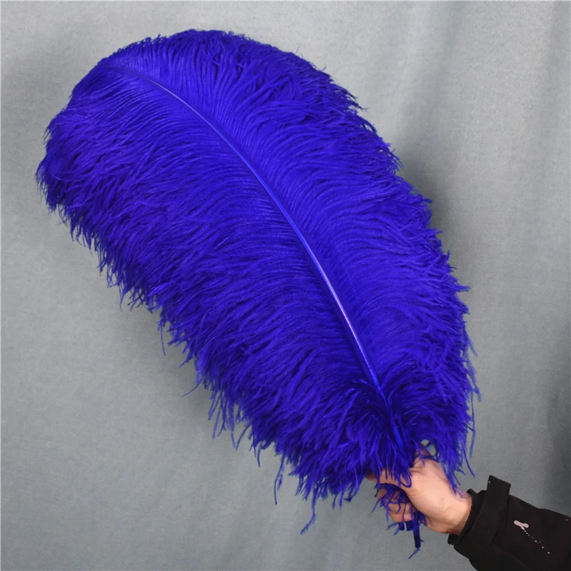 10Pcs Royal Blue Ostrich Feather Wedding Party Decoration Large