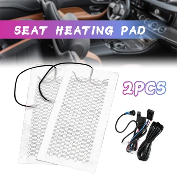 

12V 2 Car Seat Heating Pad Carbon Fiber Heated Seat Heater heating 12 V Pads 2 5 6 Level Switch Winter Warmer Seat Covers