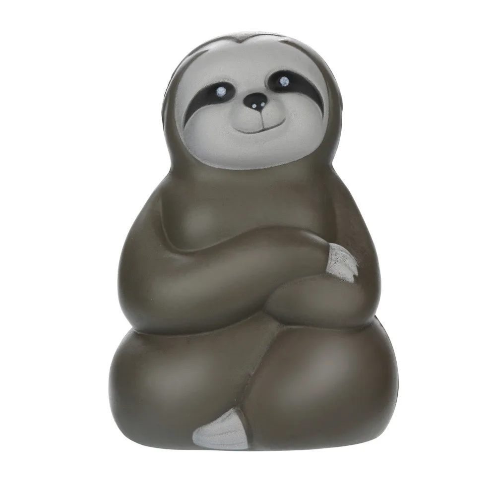 Funny Cute sloth Rebound PU Toy Soft rubber Squeeze Toys Stress Relieve Toys Cartoon Decoration doll Stretchy Healing toys #A