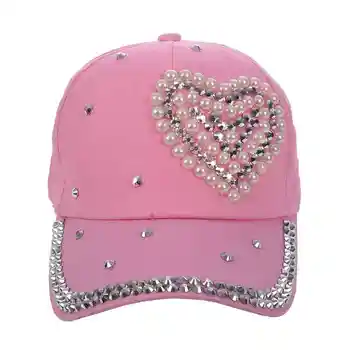 

Children Outdoor Sports Bling Baseball Hiking Cap Pink Love