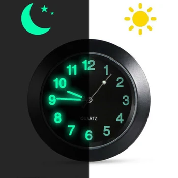 

Accessories Clock Car Auto Black Shockproof Replacement Chrome Metal+ABS