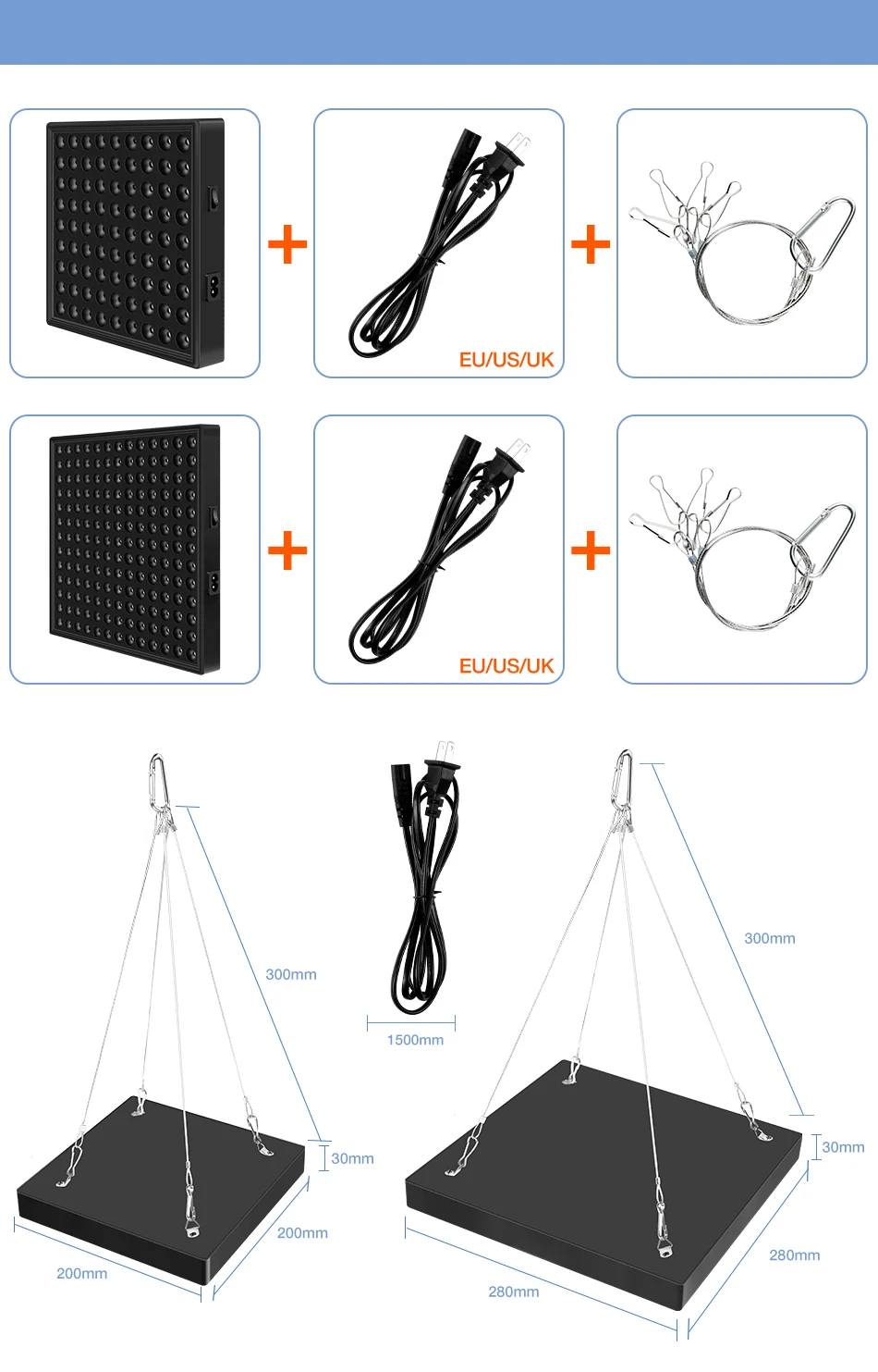 espectro completo, 2000w, 3000w, área interna, iluminação