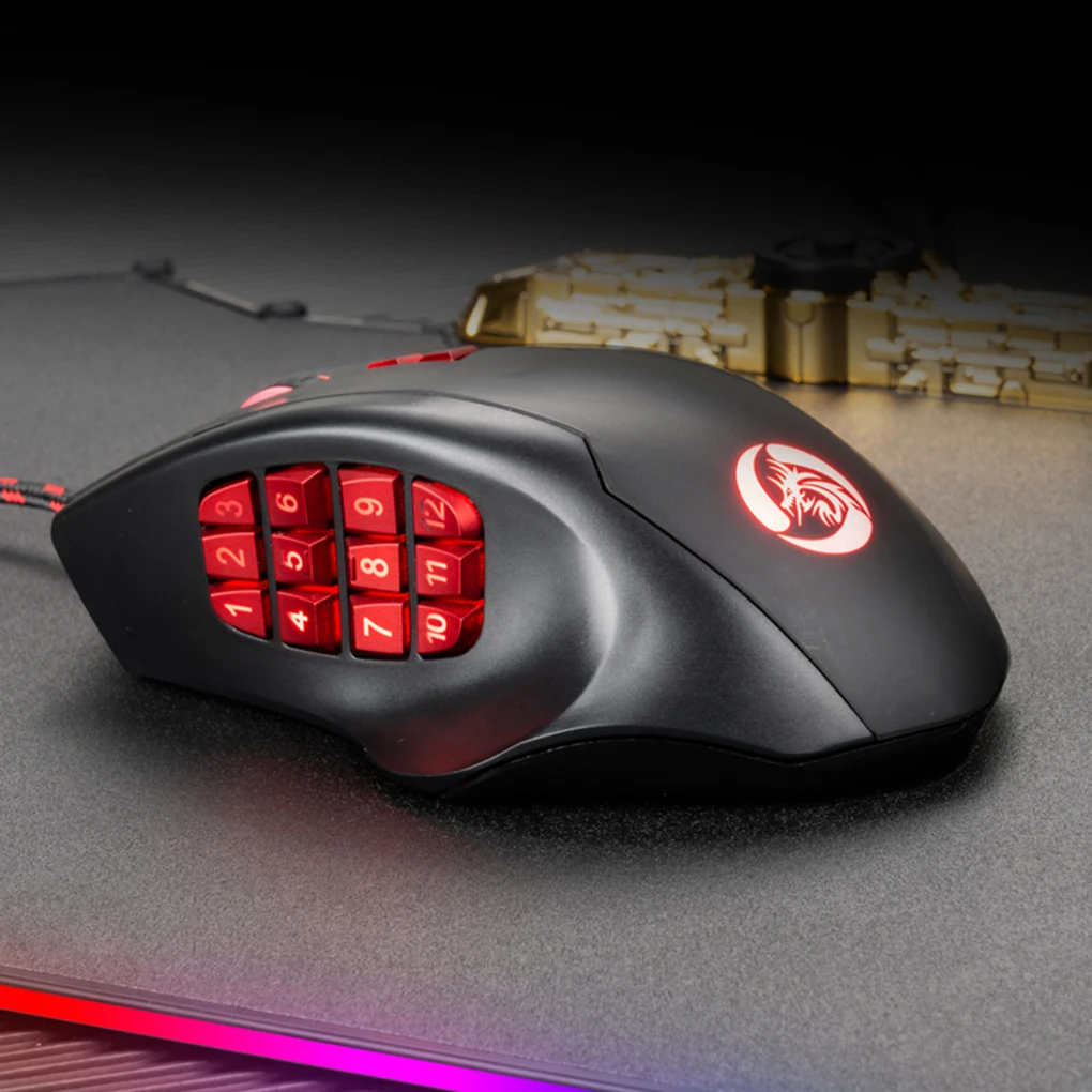 Programando o Mouse Rato Óptico Wired Gaming 17 Teclas Laterais Mecânico Rgb Retroiluminado Usb 10000 Dpi