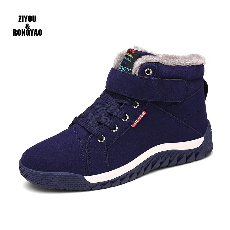 

2019 New Men Snow Boots Warm Fur Winter Shoes Men Winter Boots Footwear Men Plus Size Ankle Boots Snow Shoes Men casual Sneakers