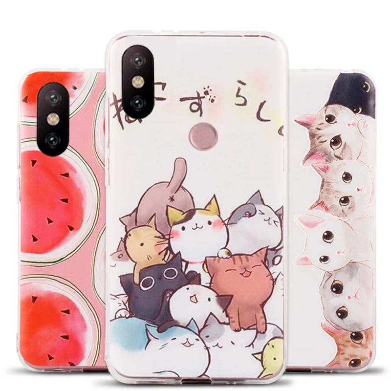 

Redmi note 7 Case Silicone Cute Cover Case For Xiaomi Redmi note 6 5 mi 8 lite Mi 9 Mi A2 lite Redmi 6 6A lovely picture paint
