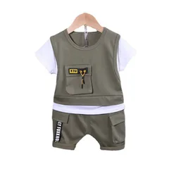 Camiseta de algodão infantil, camiseta de verão para meninas e meninos, roupas casuais para crianças