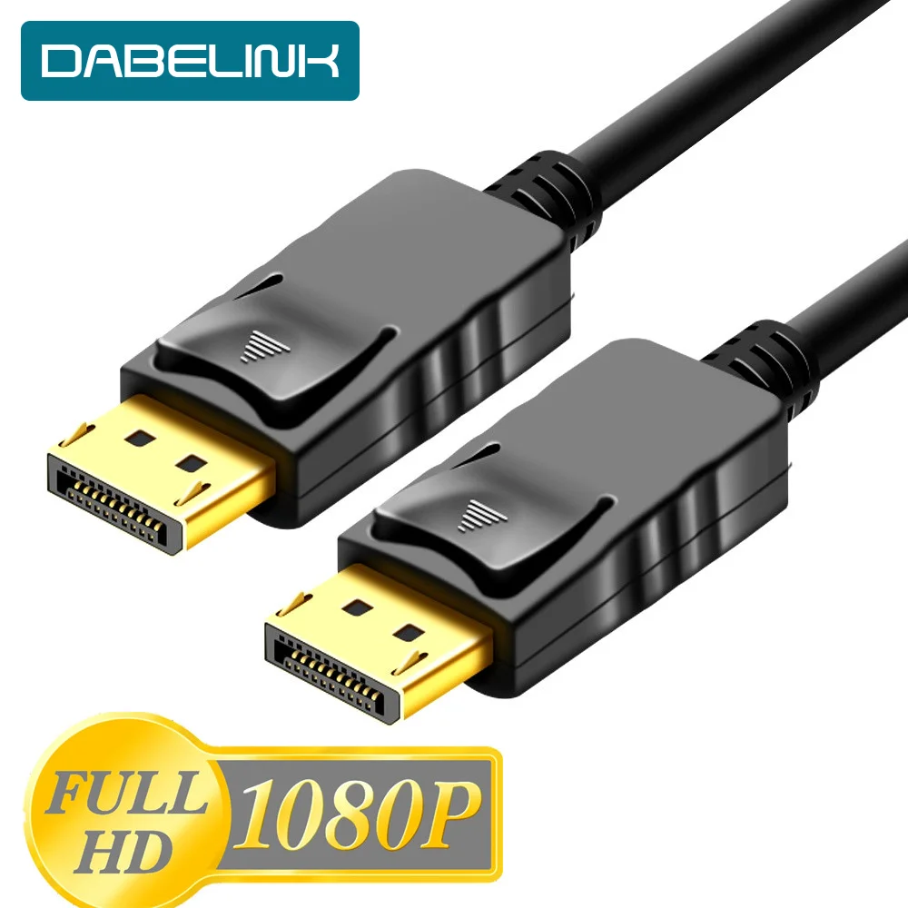 Dp1.2 1080 p 60 hz cabo de áudio video do cabo de displayport dp1.2 1.8 p do dp 3 5 m cabo de porta de exibição dp ao cabo masculino do dp para o projetor de hdtv