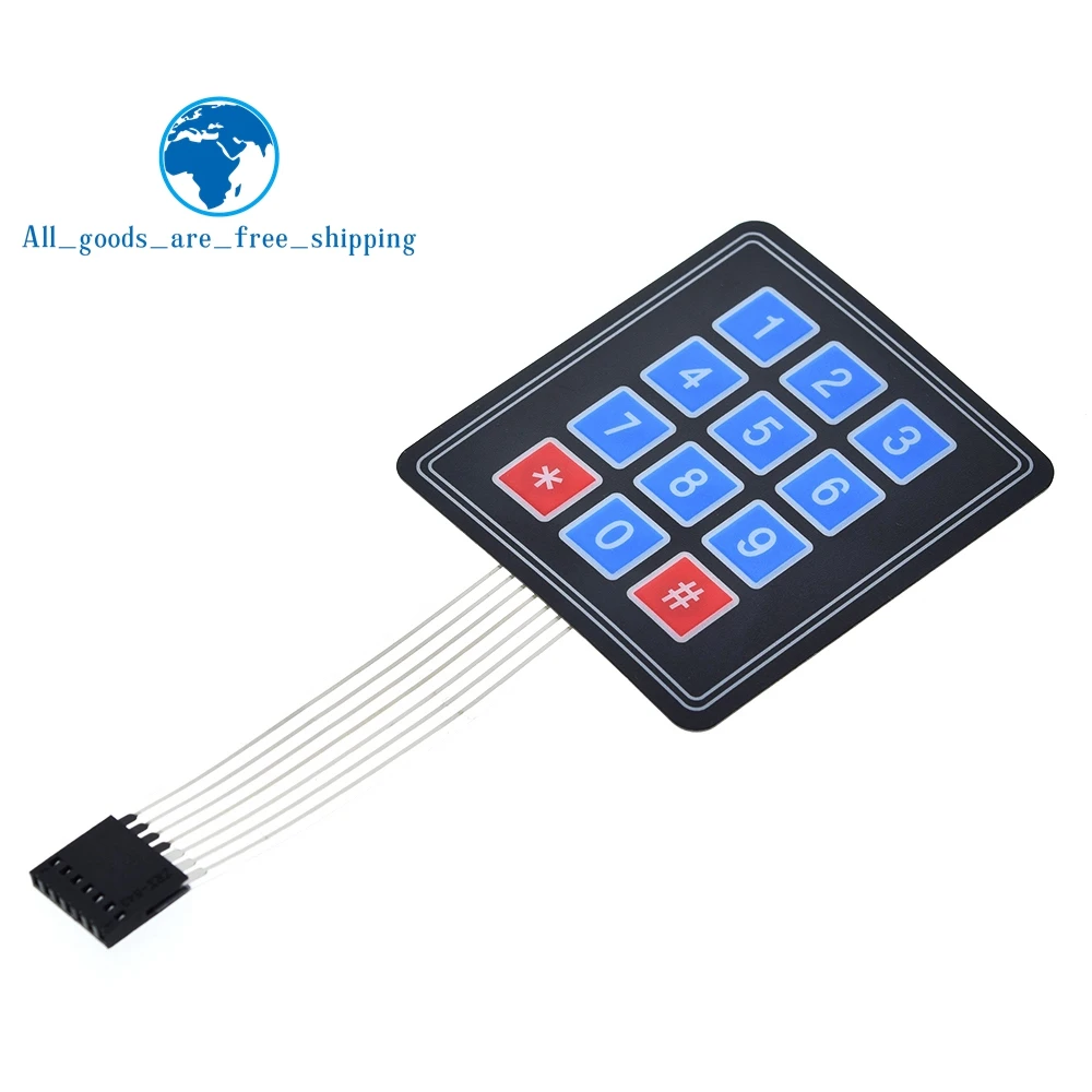 Завеса матрицы 12 Ключ Мембранный переключатель клавиатуры для Arduino AVR 4x3 ночная