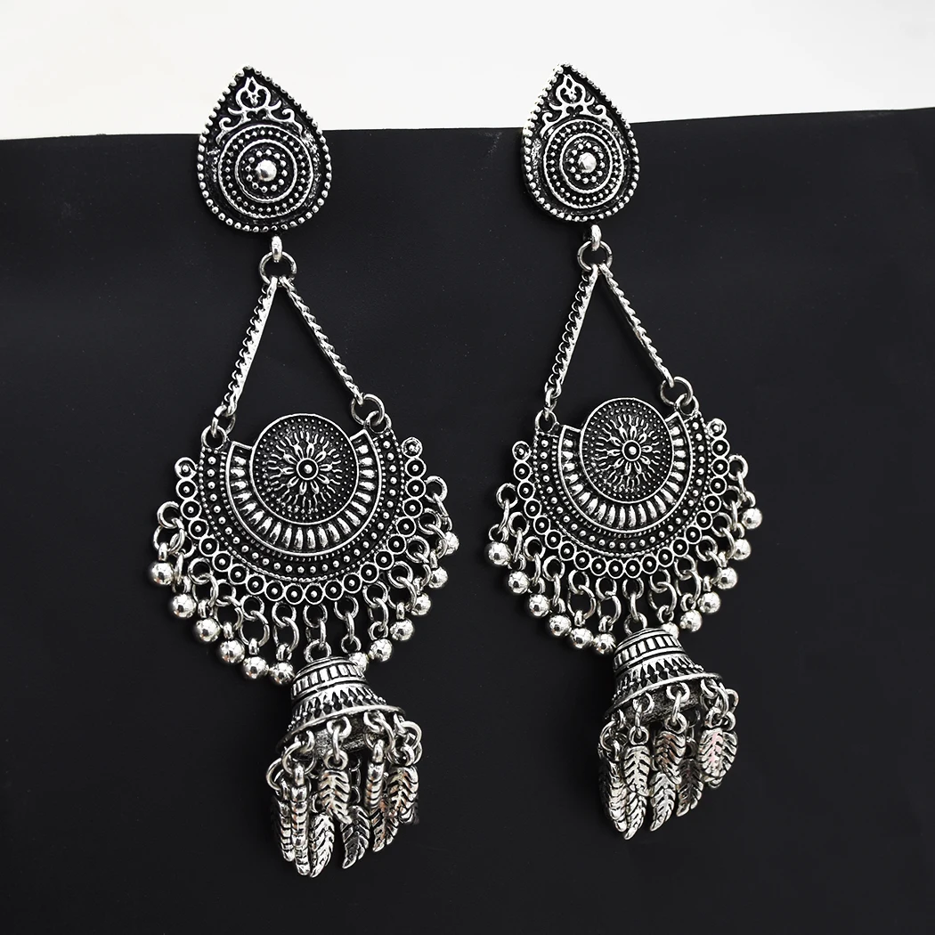 Idealway Indian Jhumka богемные серьги в виде капель Этническая Цыганская Винтажные из