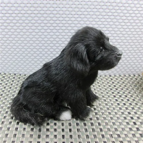 Fancytrader Cute Lifelike Animal Black Dog Plush Toy Realistic Dogs Decoration Gift 2 Models Simulation Newfoundland Dog Toy  (14)
