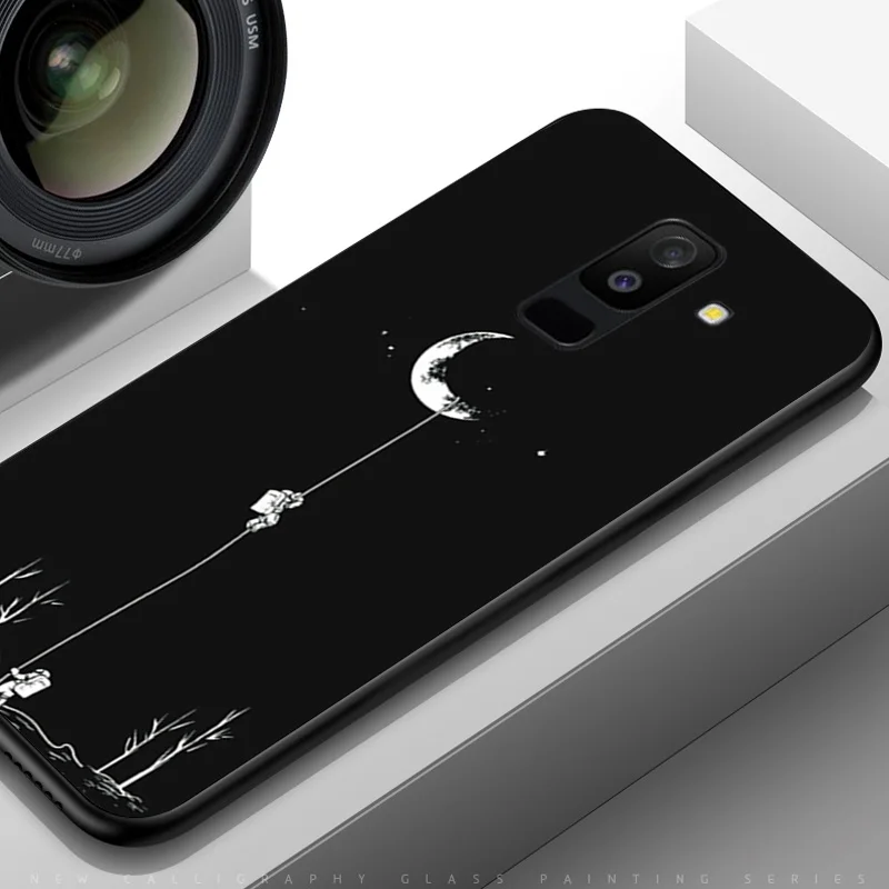 Черные чехлы из ТПУ для Samsung A10 A20 A30 A40 A50 A60 A70 A750 M10 M20 M30 M40 чехол A6 A9 A6Plus A8Plus