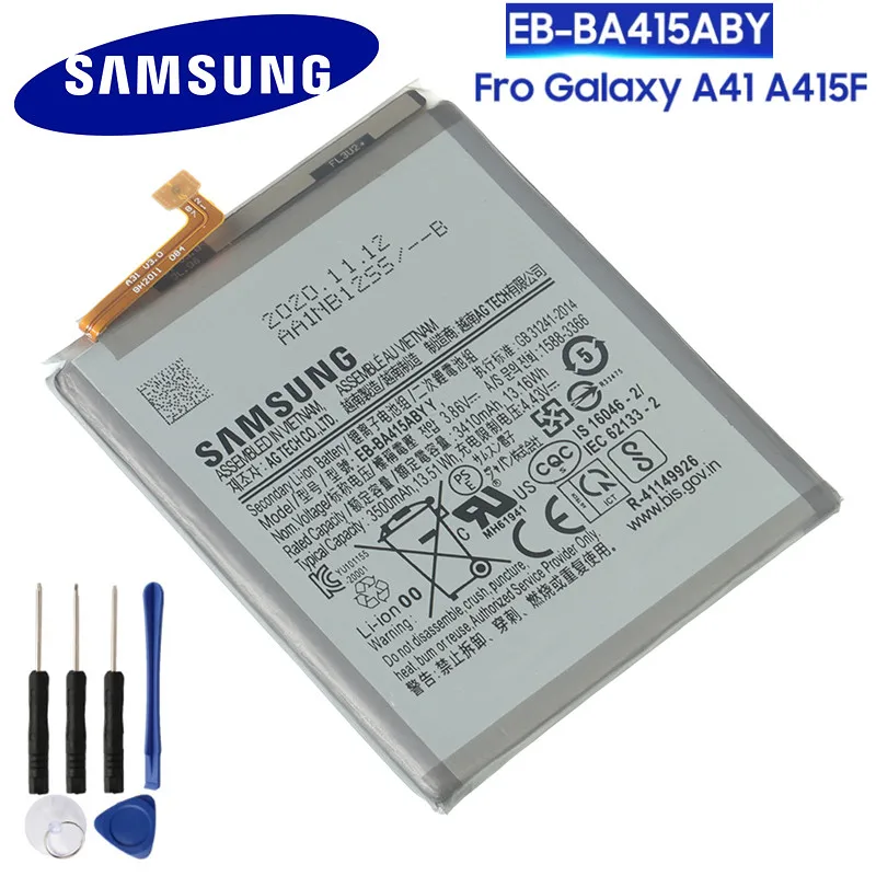 Samsung батарея для Galaxy A41 A415F EB-BA415ABY Натуральная кожа телефон 3500 мА/ч samsung | Мобильные
