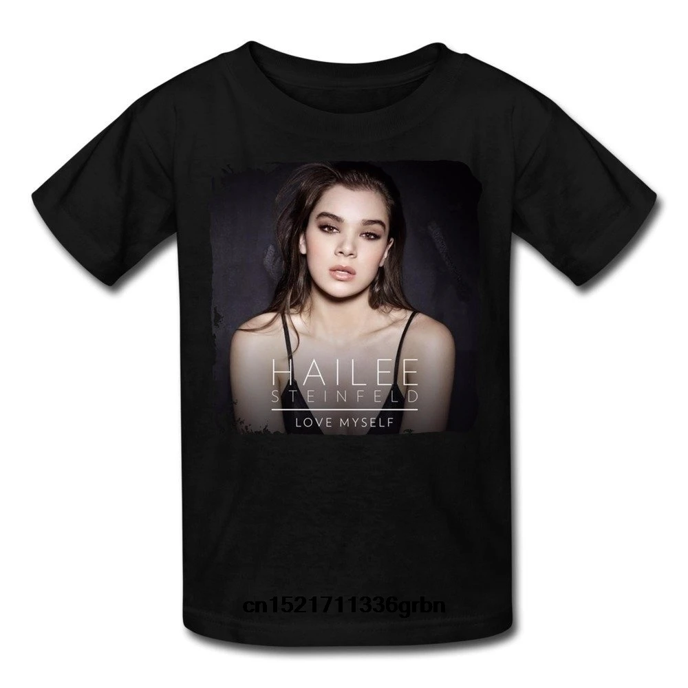Мужская футболка Hailee Steinfeld Love Yourself модные топы черного цвета размеры S-4XL новинка