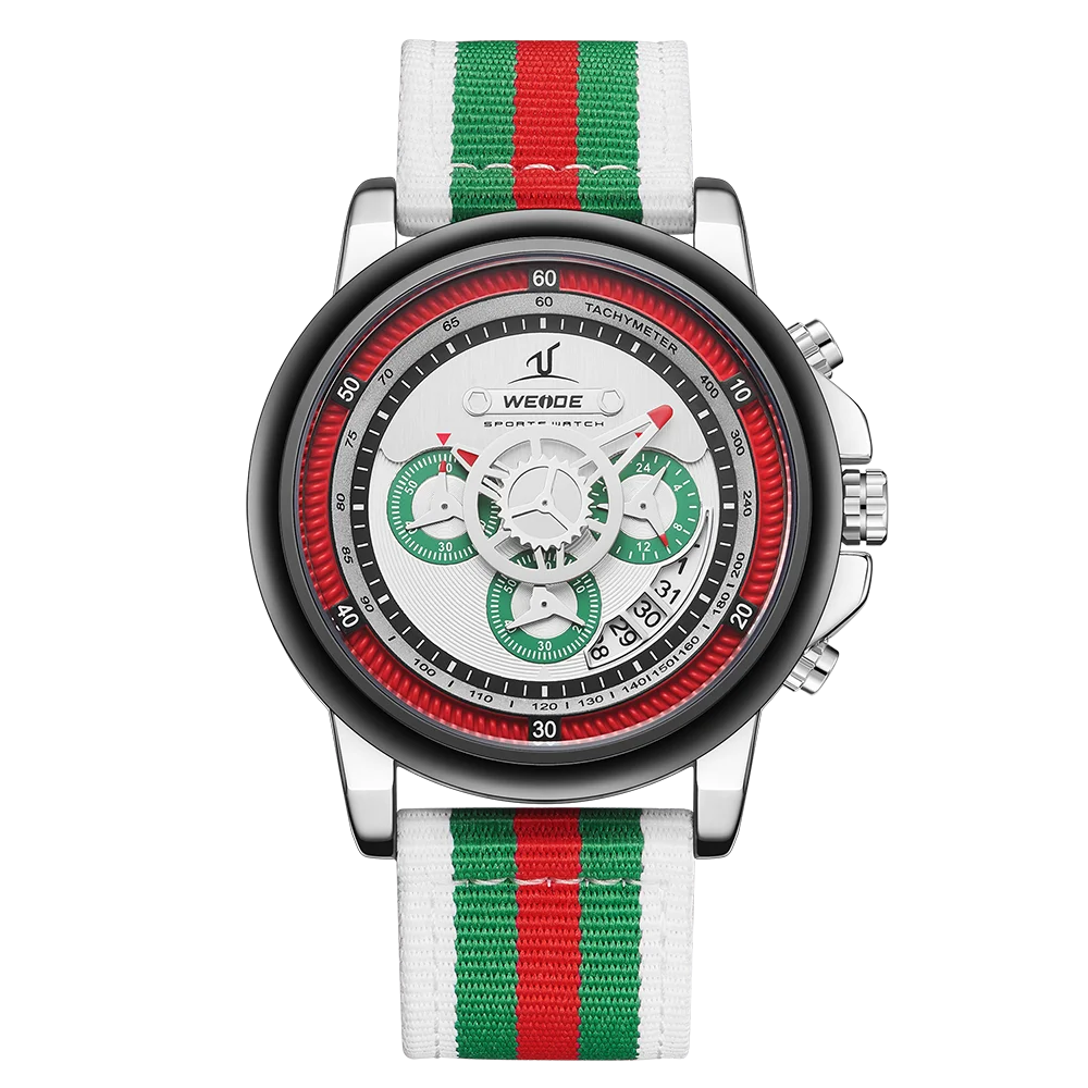 UV1803-1C WEIDE Роскошные мужские часы европейские кожаные мужские часы высококачественные водонепроницаемые мужские часы Relogio Masculino спортивные цифровые часы с цифрами и датой - Цвет: UV1803-1C