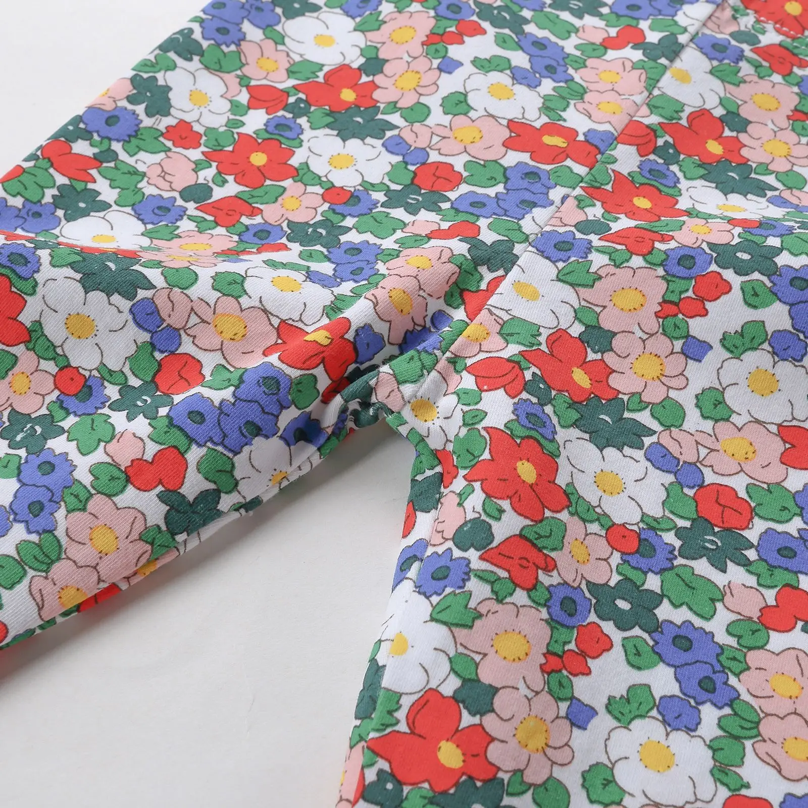 2-7 Years Old Children'S Autumn Floral Leggings Girls Cotton Material Colorful Flower Oil Painting Series Leggings
