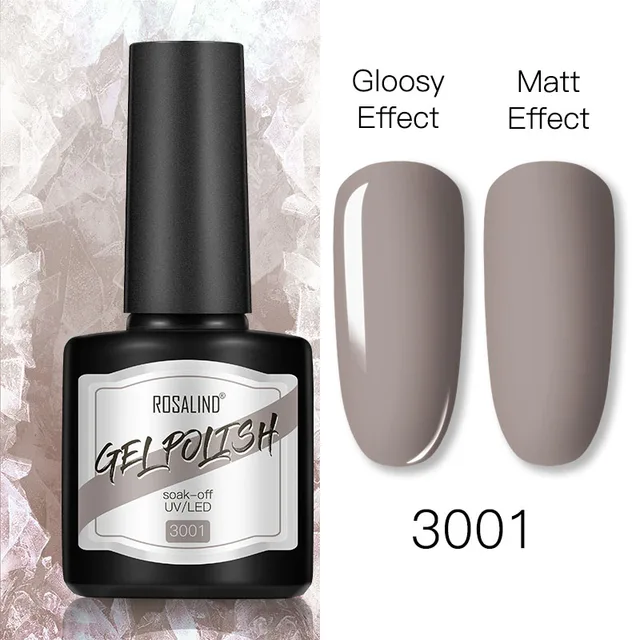 ROSALIND 8ml Gel Nail Polish Shiny Matte Effect Gel Polish For Manicure Nail Art Design Semi Permanent Painting Varnishes Gel RS17-3001