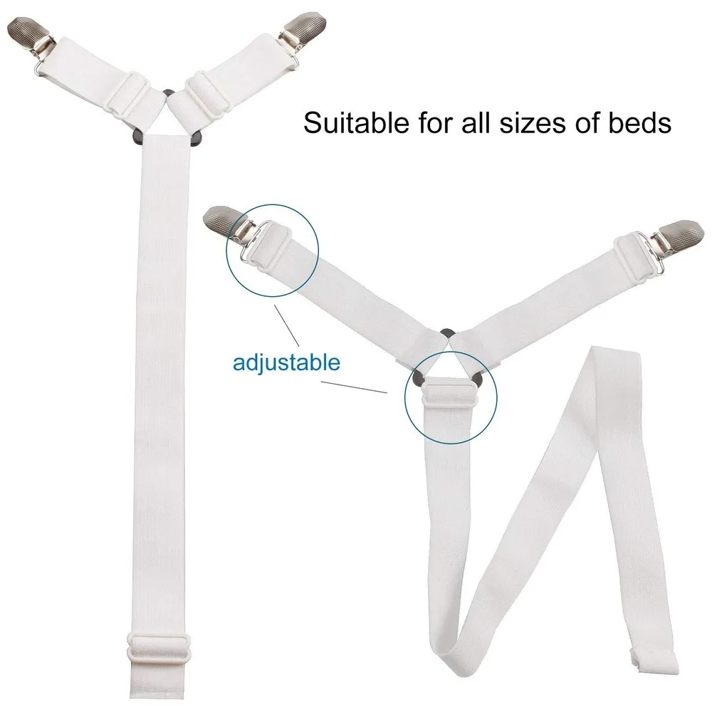  6 Sides 3 Way Bed Sheet Clips Grippers Fasteners Sheet Suspenders Elastic Sheet Holders Mattress Cl