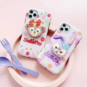 

Japan Cute shelliemay DUFFY StellaLou folding stand phone case For iPhone 11 11Pro MAX XR X XSMAX 7 8 back cover Grip holder