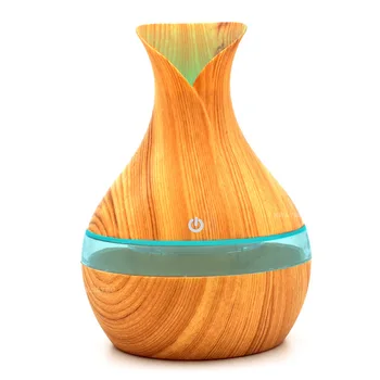 

300ml USB electric Aroma Essential Oil Diffuser Ultrasonic Air Humidifier Wood Grain LED Lights aroma diffuser for home