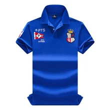 Polo de manga corta para hombre, a la moda de alta calidad Camiseta deportiva, de algodón, con bordado, talla grande