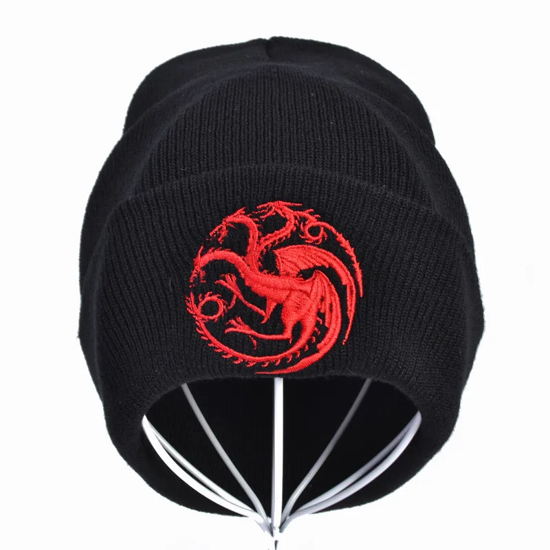 

Game of Thrones House of Stark Beanie Hat Knit Cap Winter Unisex Knitted Hat Cosplay Hats Skullies Gorros Beanie cap