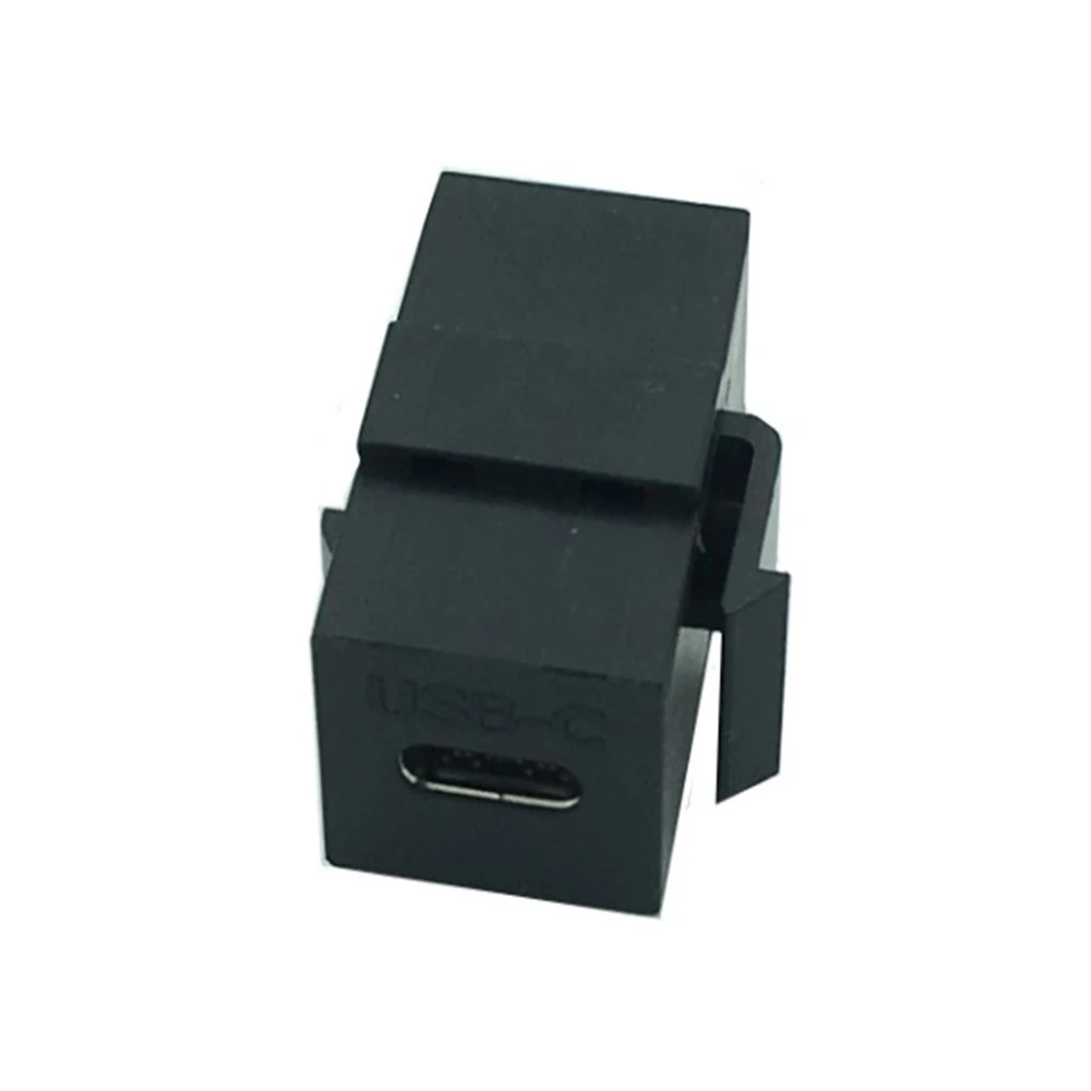 10 шт. USB C type C гнездо адаптер для монтажа на панель - Цвет: Black