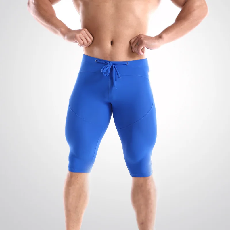 Shorts Legging Running-Tights Quick-Dry Solid-Pant Nylon Sport Men Stretch Gym-Compression