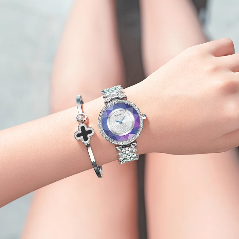 DOM Fashion Women's Watch Diamond-set Fashion women's waterproof watch G-1373
