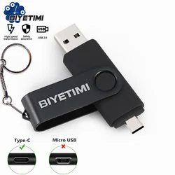 Biyetimi – clé USB 128 type c, support à mémoire de 64gb 3.0 gb 128gb, lecteur Flash, capacité réelle, pour téléphone et pc 