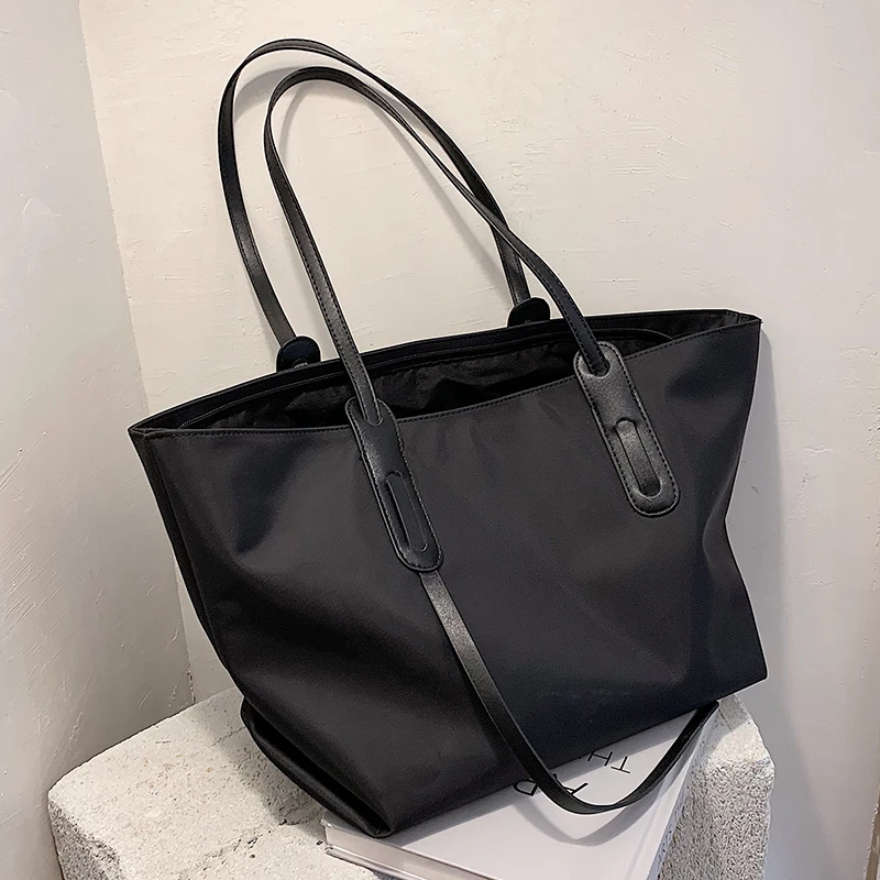 

Casual Large Capacity Totes Bags for Women Fashion Solid Color Women Shoulder Bag Oxford Big Composite Shopper Women's Bag 2020