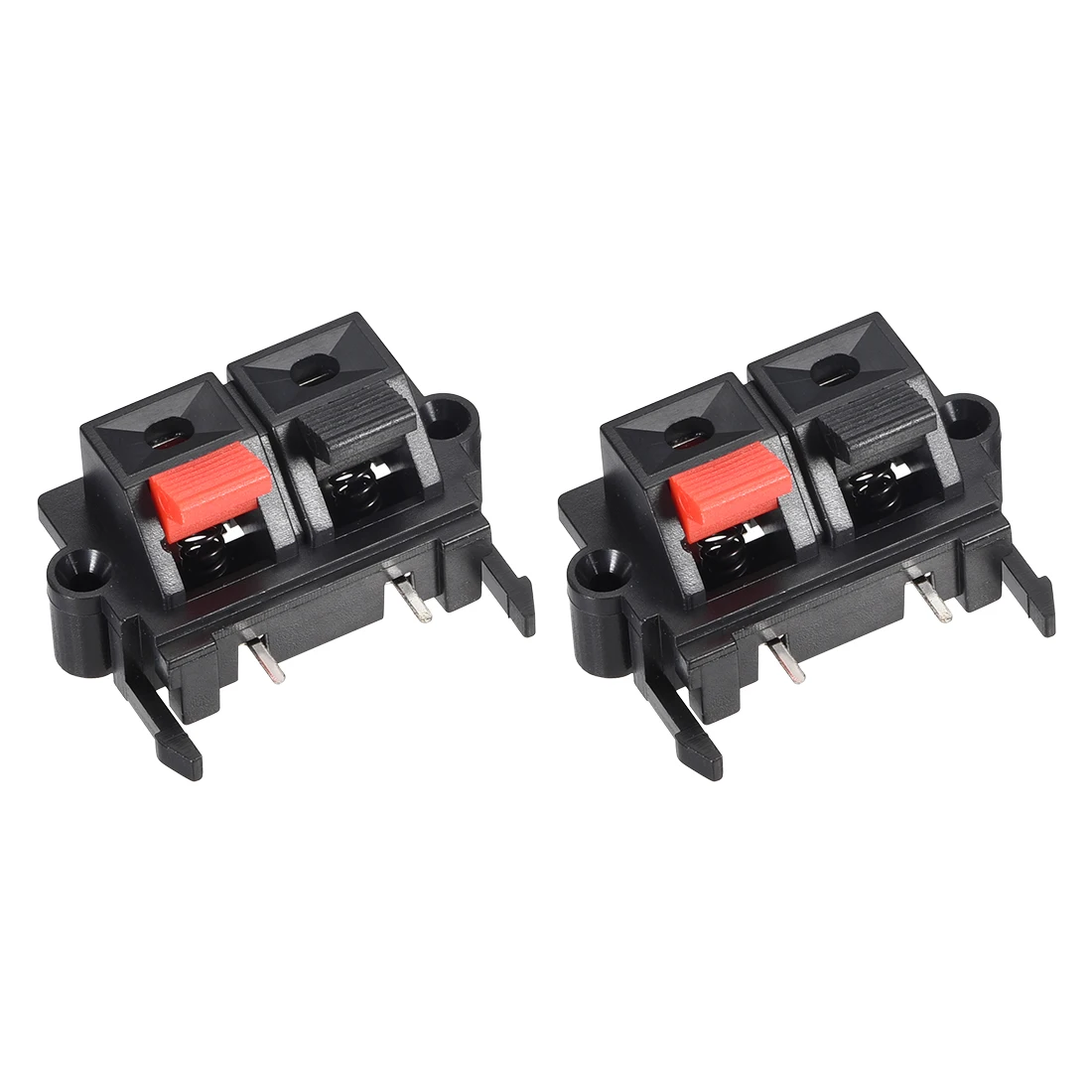 

uxcell 2Pcs 2 Way Speaker Terminal Clip Push Release Audio Cable Terminals Strip WP2-19