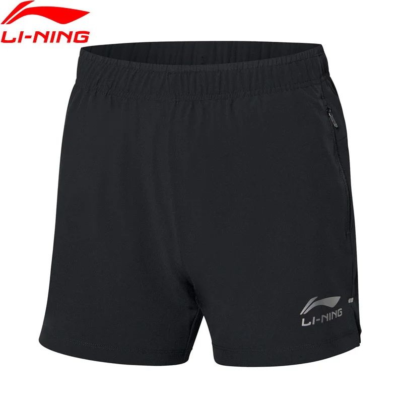 Женские шорты для соревнований Li Ning дышащие спортивные из 91.1% полиэстера с