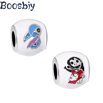 

Boosbiy 2pc New Fashion Lilo & Stitch Charm Beads Fit European Pandora Bracelets Necklaces DIY Women Jewelry Gift