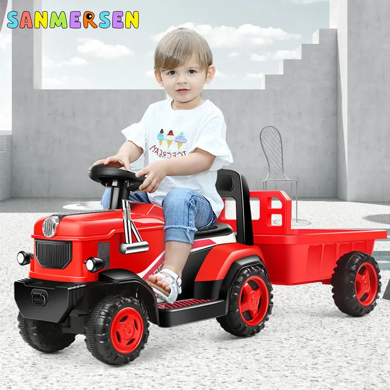 PATOYS  Children's Electric Tractor Off-Road Car Automobile Charging 4  Wheels Motorcar Ride Cars