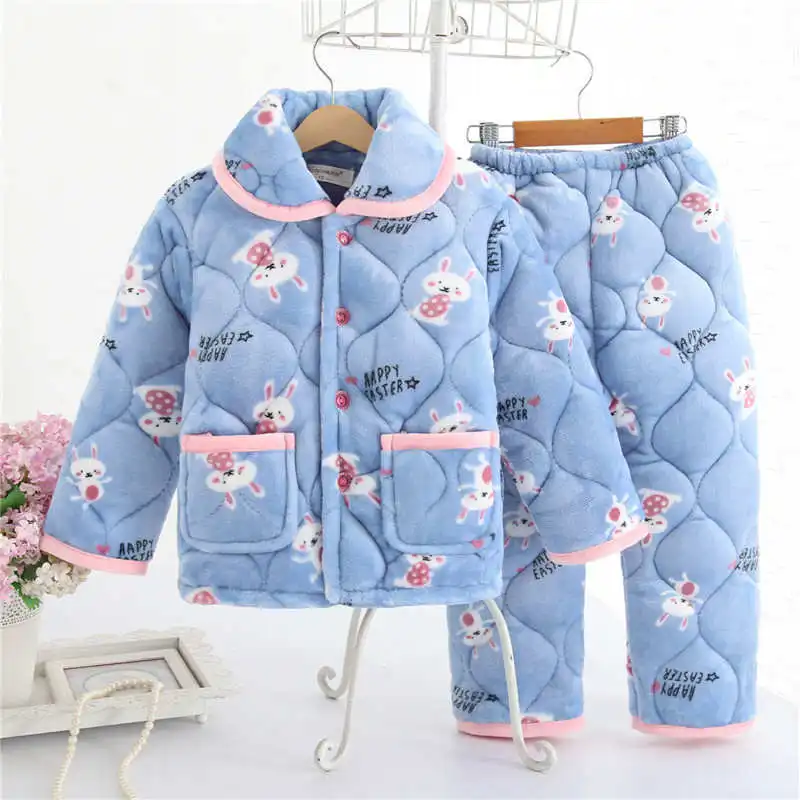 Pijama infantil; детская одежда; зимние пижамные комплекты; утепленная Пижама; комплект; детские пижамы; детская фланелевая одежда для сна; пижамы для младенцев - Цвет: 6169 pajama sets