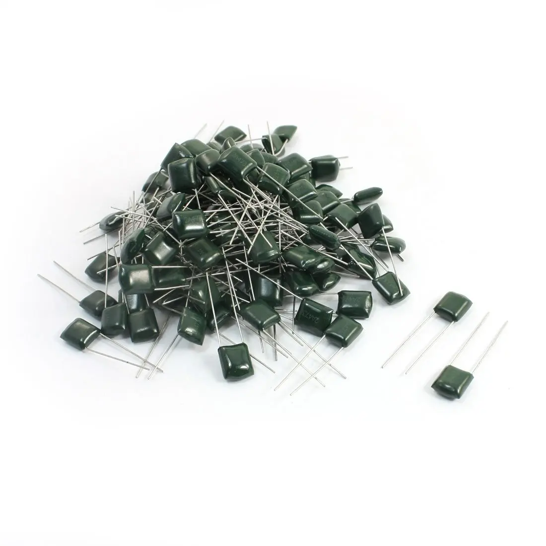 50pcs 100V Polyester film capacitor 220PF 470PF 1nF 2.2nF 10nF 100nF 2A471 2A102 2A152 2A222 2A392 2A332 2A472 2A103 2A473 2A104