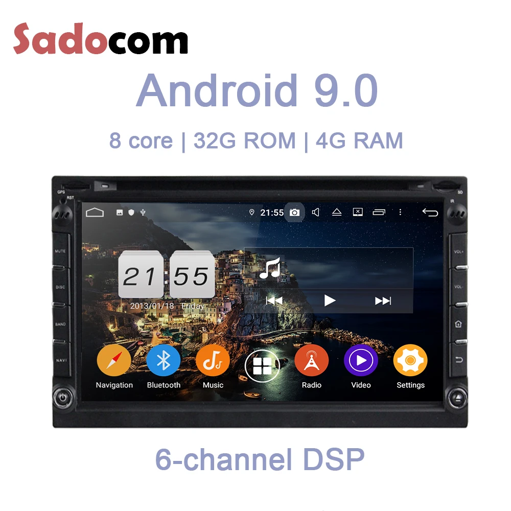 HD TDA7851 Android 8 0 для универсального 4 ГБ ОЗУ 32 Гб ПЗУ ядер автомобильный DVD плеер GPS