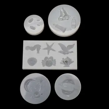 

Moon Star Ocean Shell Crab Boat Planet Pendant Resin Silicone Mold Epoxy Mold Jewelry Tools